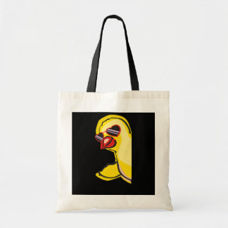 Funny Chick Girl with Sunglasses Crazy Chicken  Tote Bag