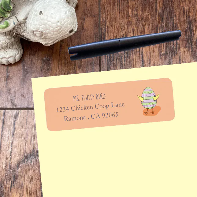 Chick Address Labels Funny Chick Inside Egg Return Address Labels | Zazzle