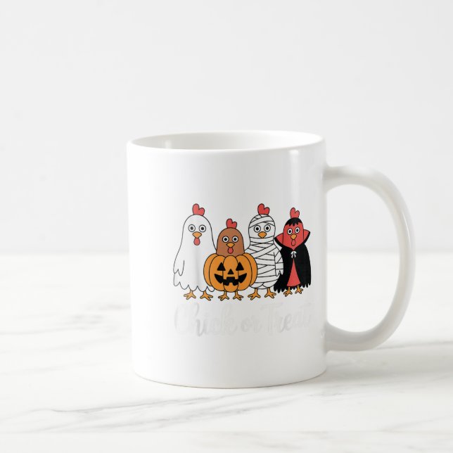 Funny Chick Or Treat Chicken Halloween  Coffee Mug (Right)