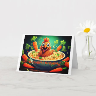 Funny Chicken, 5" x 7" Folded Thank You Card