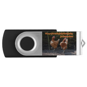 Funny Chicken and Rooster Memes with Funny Images Flash Drive