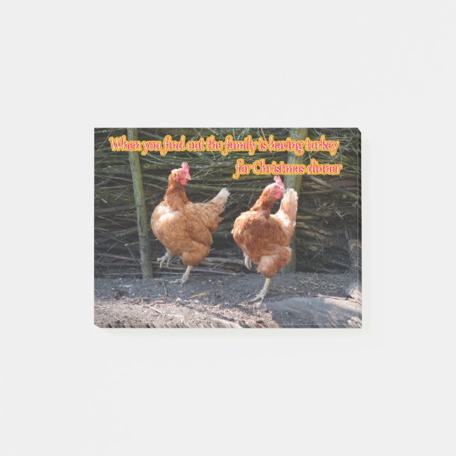 Funny Chicken and Rooster Memes with Funny Images Post-it Notes (Front)