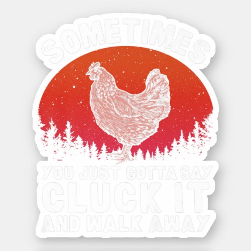 Funny Chicken Art Chicken Lover Hen Farmer Perfec Sticker
