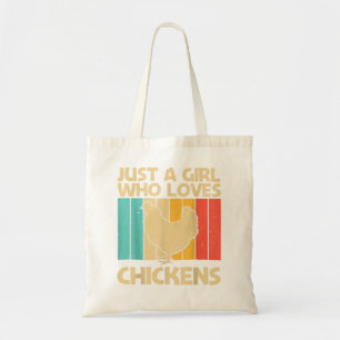 Funny Chicken Art For Girls Mom Chicken Farmer Pou Tote Bag