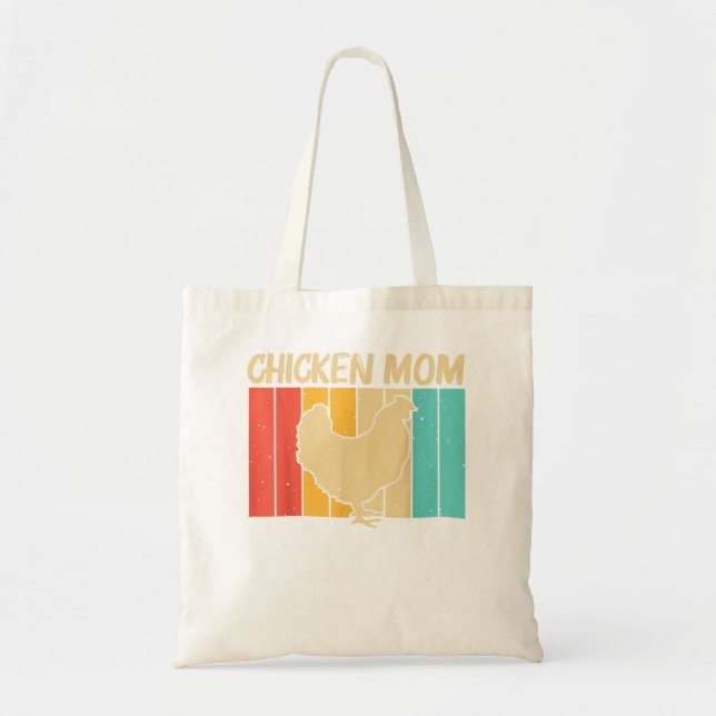 Funny Chicken Art For Mom Women Chicken Farmer Pou Tote Bag (Front)