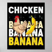 Funny Chicken Banana Dance Meme For Kids & Adu