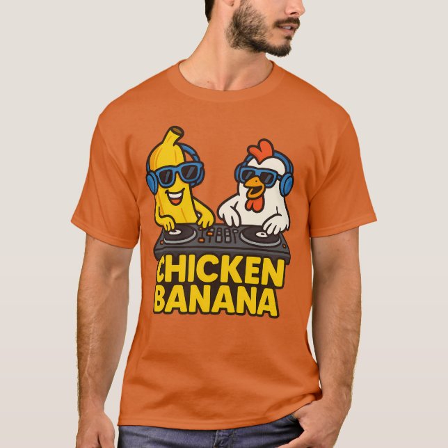 Funny Chicken Banana T-Shirt (Front)