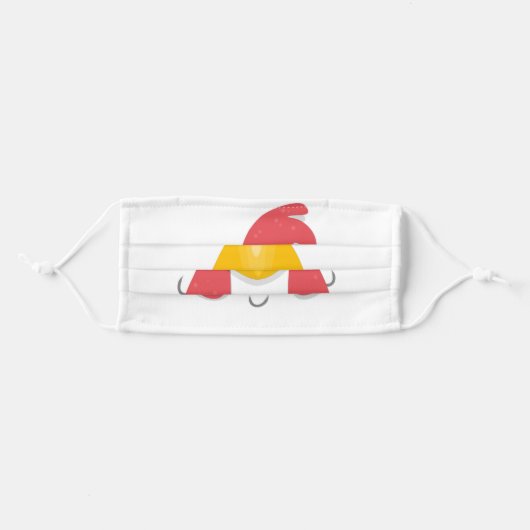 Funny chicken beak cartoon illustration adult cloth face mask (Front, Folded)