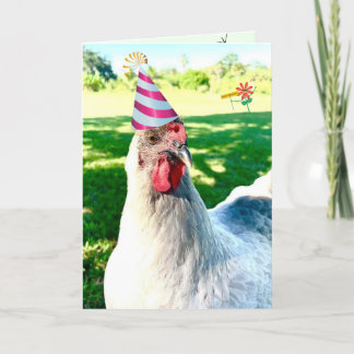 Funny Chicken Birthday Card
