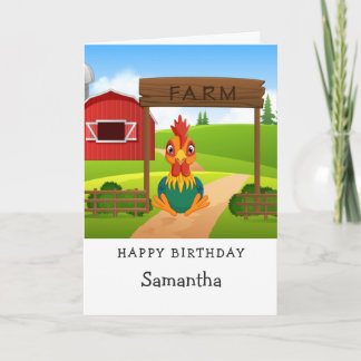 Funny Chicken Birthday Card