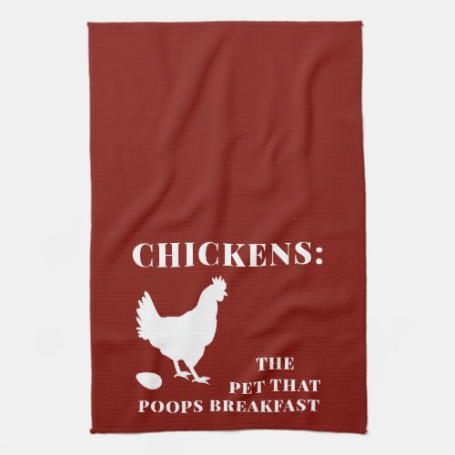 Funny Chicken Breakfast Country Kitchen Towel