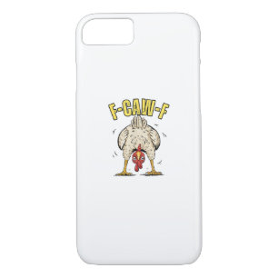 Funny Chicken Butt F-Caw-F Rooster Country Hen Chi iPhone 8/7 Case