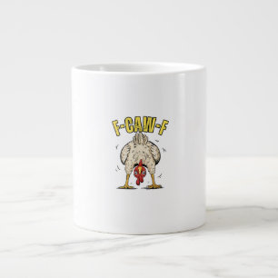 Funny Chicken Butt F-Caw-F Rooster Country Hen Chi Giant Coffee Mug
