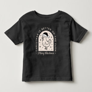 Funny chicken Christmas farm animal puns Toddler T-shirt