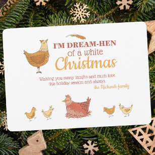 Funny Chicken Christmas Holiday Card