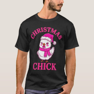 Funny Chicken Christmas Lights Farm Animal Cute Xm T-Shirt