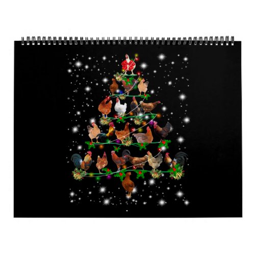 Funny Chicken Christmas Tree Ornaments Decor Calendar