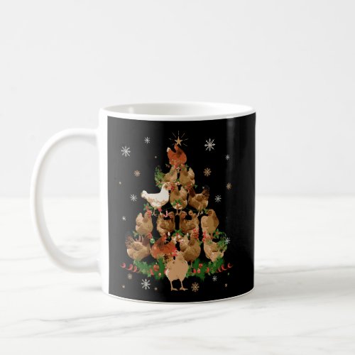 Funny Chicken Christmas Tree Pet Chicken Lover Chr Coffee Mug