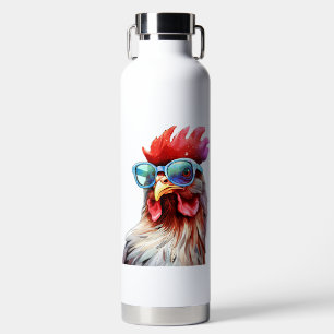 Funny Chicken Cluck Cluck Laugh Chickens of Instag Water Bottle
