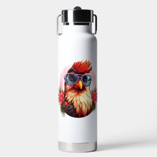 Funny Chicken Cluck Cluck Laugh Chickens of Instag Water Bottle