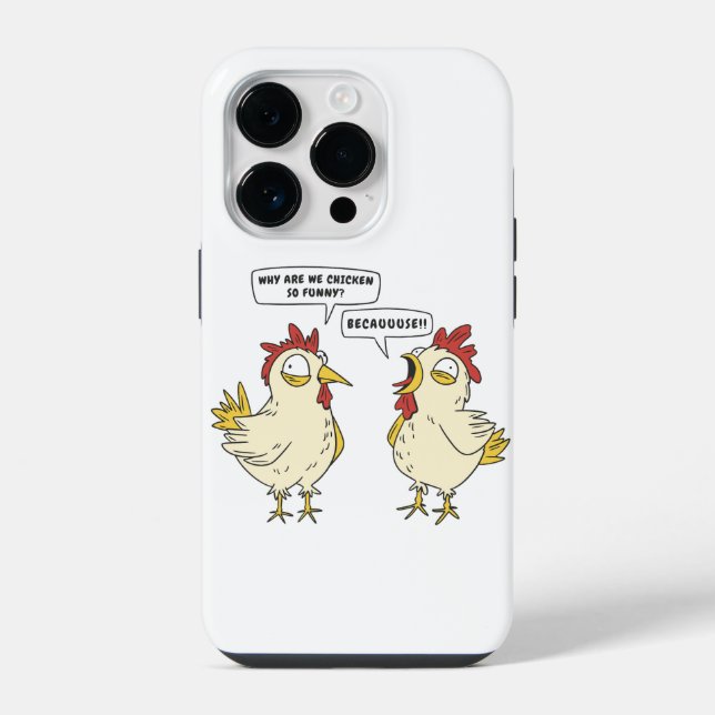 FUNNY CHICKEN CONVERSATION  IPHONE CASE (Back)