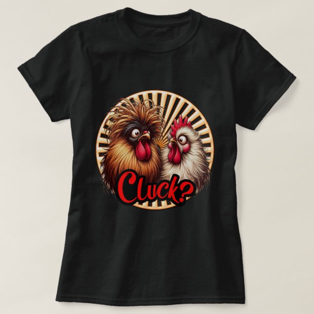 "Funny Chicken Conversation" T-Shirt (Design Front)