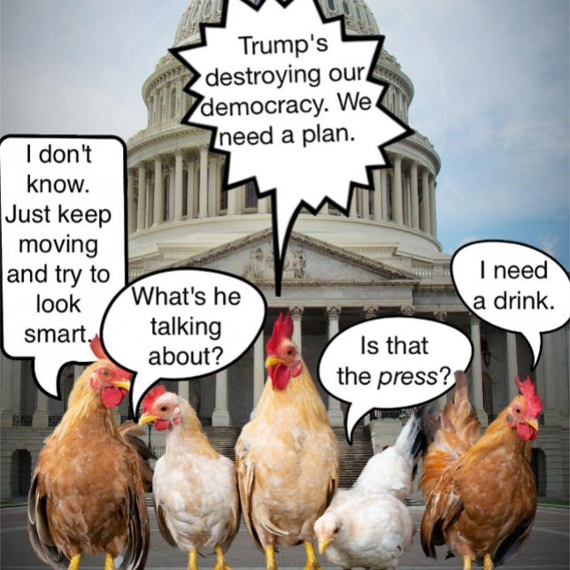 Funny Chicken Democrats Political Humor T-Shirt (Creator Uploaded)