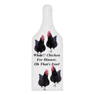 Funny Chicken Dinner Design, Cutting Board