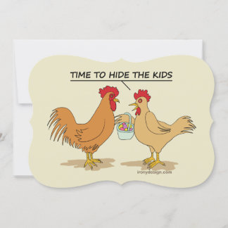 Funny Chicken Easter Egg Hunt Cartoon