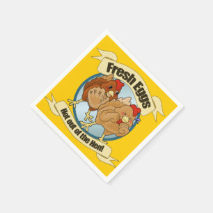 Funny Chicken Egg Logo Napkins