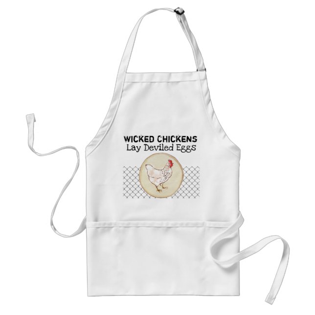 Funny Chicken Egg Novelty Rustic Shabby Farmhouse Adult Apron (Front)