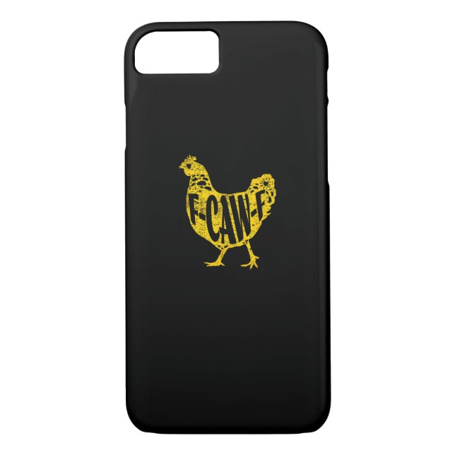 Funny Chicken F-Caw-F Hen Poultry Rooster Coop Case-Mate iPhone Case (Back)