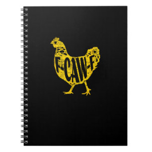 Funny Chicken F-Caw-F Hen Poultry Rooster Coop Notebook