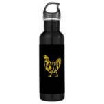 Funny Chicken F-Caw-F Hen Poultry Rooster Coop Stainless Steel Water Bottle