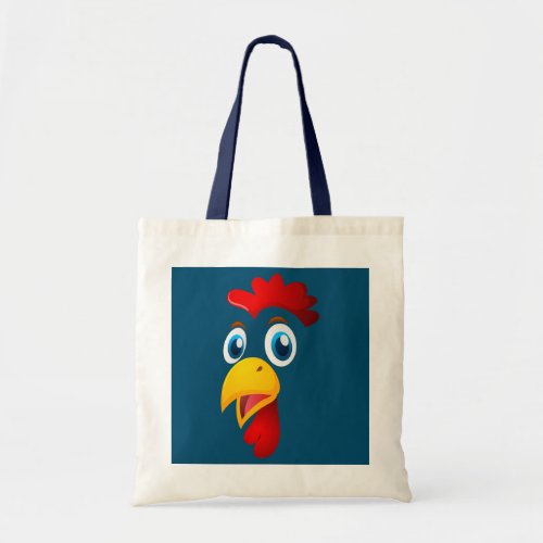 Funny chicken farmer Chickens owner Chicken face  Tote Bag