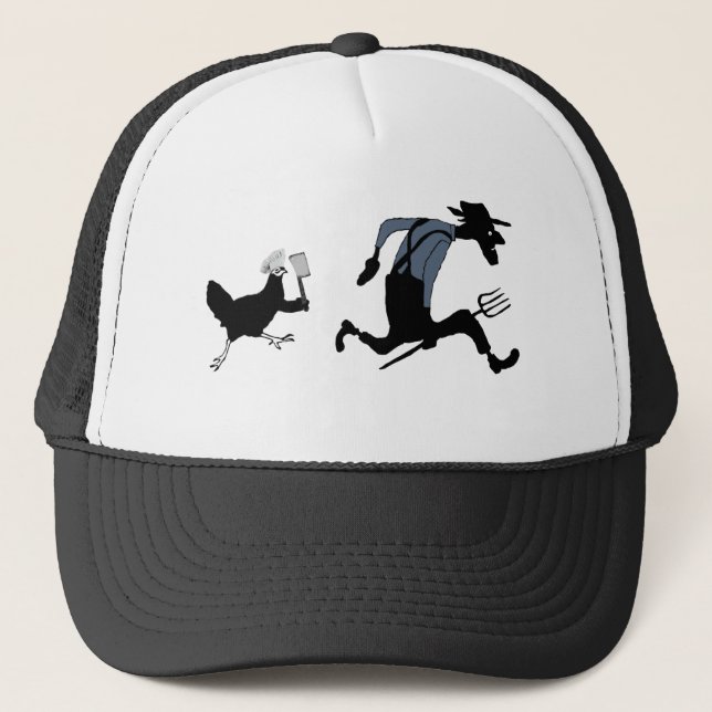 Funny chicken farmer trucker hat (Front)