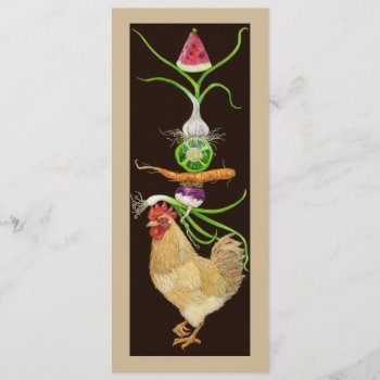 Funny Chicken Flat Card by vickisawyer at Zazzle