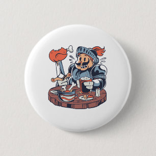 Funny Chicken Food Pun Button