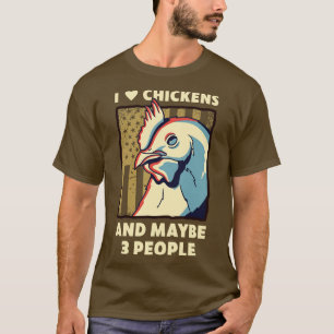 Funny Chicken For Men Chicken Dad Chicken Farmer T-Shirt