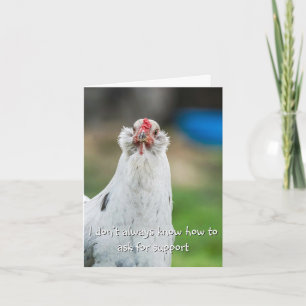 Funny Chicken Friendship Introvert Card