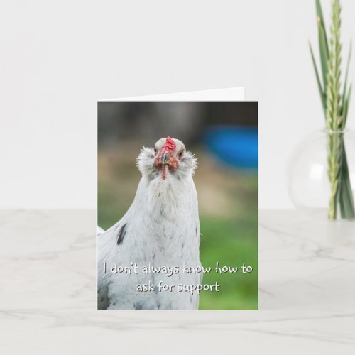 Funny Chicken Friendship Introvert  Card