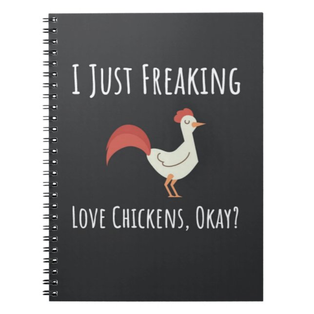 Funny Chicken Gifts Humor Hilarious Joke Humorous Notebook (Front)