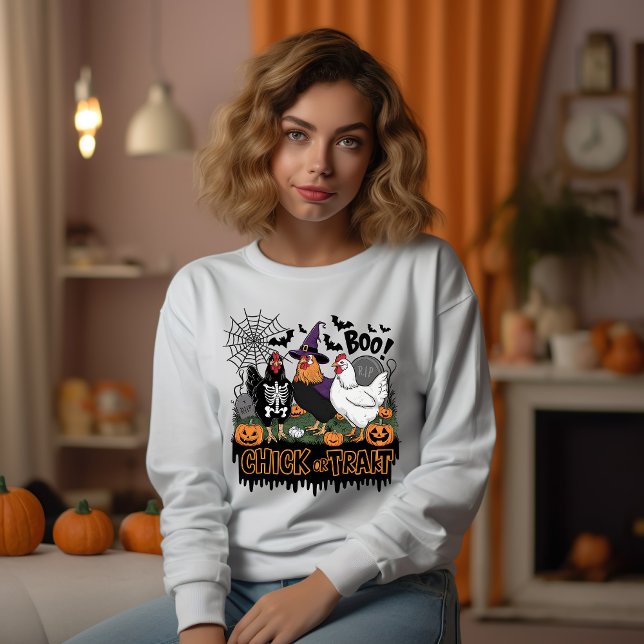 Funny Chicken Halloween Costume Spooky Season Sweatshirt (Creator Uploaded)