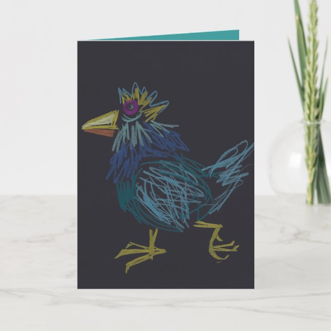 Funny Chicken Happy Easter Rooster Year Greeting C Holiday Card (Front)