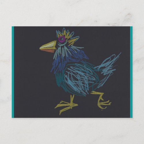 Funny Chicken Happy Easter Rooster Year Postcard