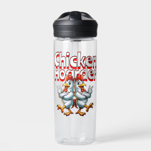 Funny Chicken Hoarder Personalized Water Bottle