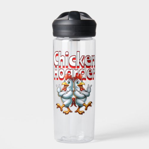 Funny Chicken Hoarder Personalized Water Bottle