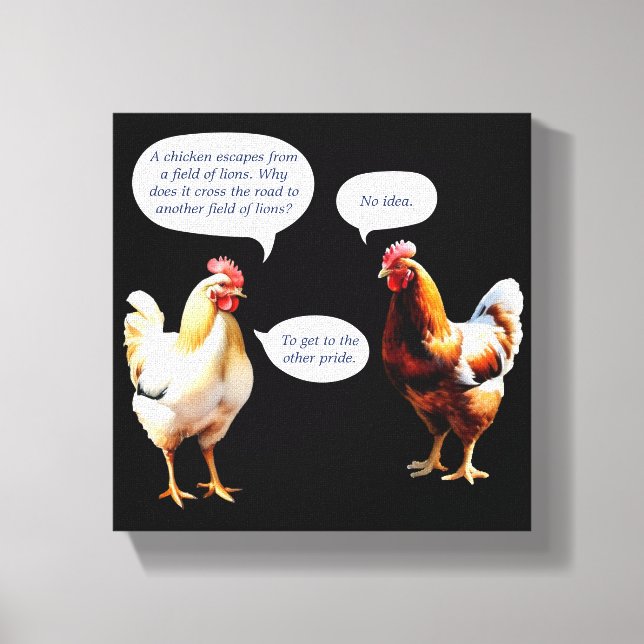 Funny Chicken Humor Hens Joke Novelty  Canvas Print (Front)