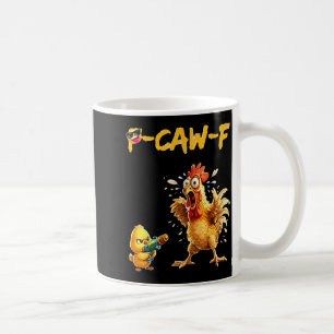 Funny Chicken Humor Quote Rooster Meme Caw F For M Coffee Mug