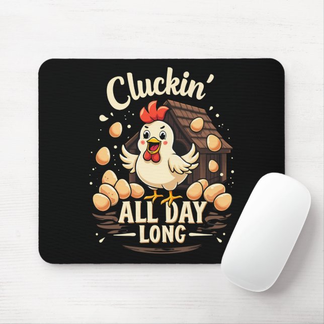 Funny Chicken Humor Rustic Farm Life Mouse Pad (With Mouse)